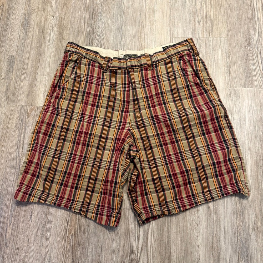 Old Navy Mens 36 Vintage Y2K Plaid‎ Shorts